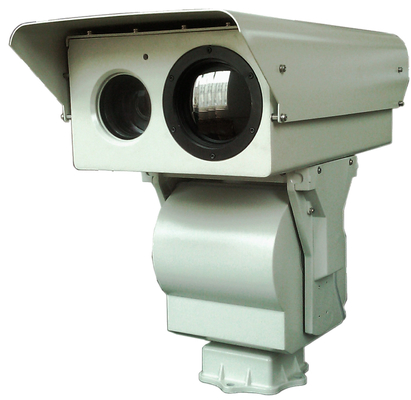 Visione notturna doppia di interurbana della macchina fotografica di registrazione di immagini termiche di sicurezza di confine di PTZ