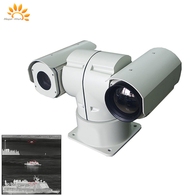 IP67 PTZ telecamere di sorveglianza a infrarossi H.264 Fotocamera termica a doppio sensore a forma di T