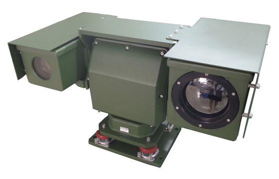 Macchina fotografica di registrazione di immagini termiche del Doppio-sensore PTZ, macchina fotografica militare del montaggio del veicolo del grado