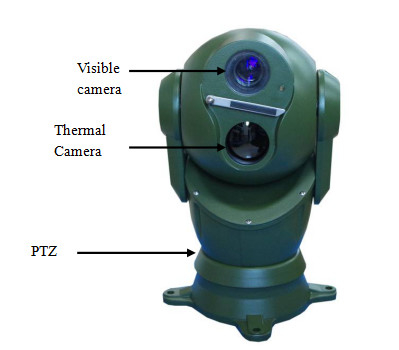 macchina fotografica termica doppia di Ptz della lunga autonomia della macchina fotografica della cupola ottica dello zoom 30X per montato su veicolo