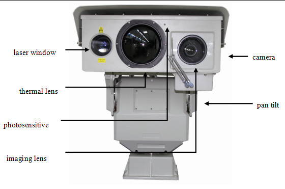 Macchina fotografica termica di visione notturna infrarossa di PTZ, videosorveglianza della lunga autonomia