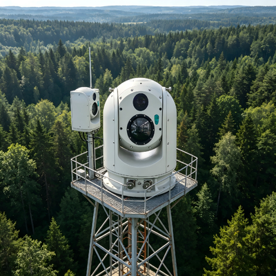 Telecamera termica a infrarossi con telecamera PTZ con tracciamento automatico per l'automazione industriale e la garanzia