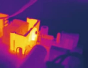 Fotocamera termica portatile a temperatura di tipo utensile, fotocamera IR leggera per una distanza di rilevamento di 2 km