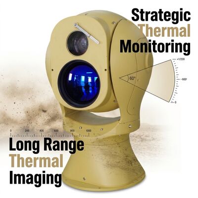 Distanza di rilevamento Veicolo 13 km Camera infrarossa a lungo raggio umanaPiattaforma elettronica ottica multispectralLente termica per la sicurezza