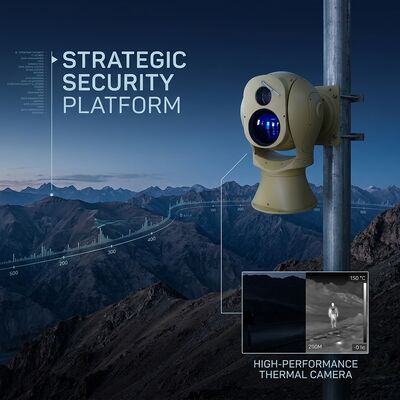 Distanza di rilevamento Veicolo 13 km Camera infrarossa a lungo raggio umanaPiattaforma elettronica ottica multispectralLente termica per la sicurezza