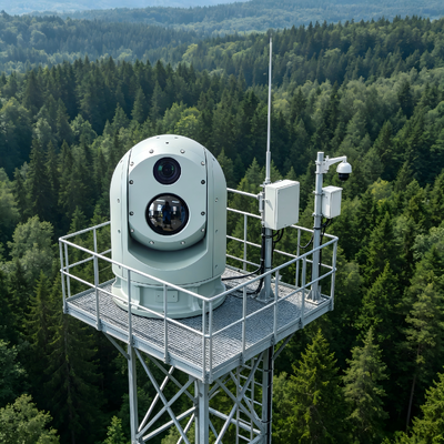 Telecamera di sicurezza termica a sensore non raffreddata per sorveglianza e sicurezza del perimetro
